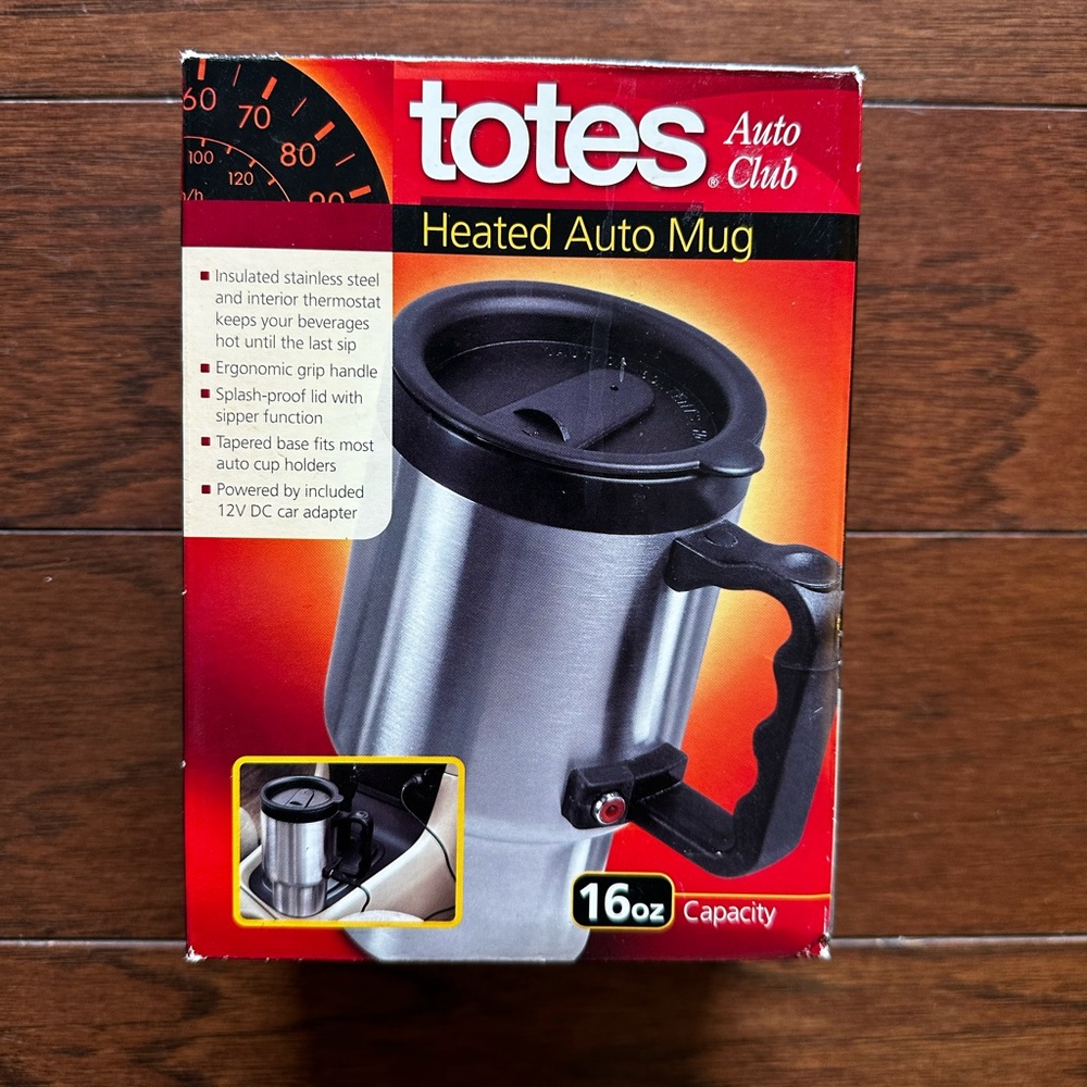 Totes Auto Club Heated Mug - Black and Silver
